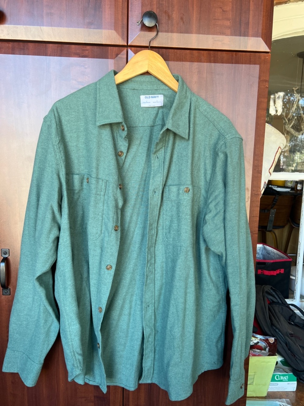 Old Navy Men's Forest Green Lightweight Shirt Jacket